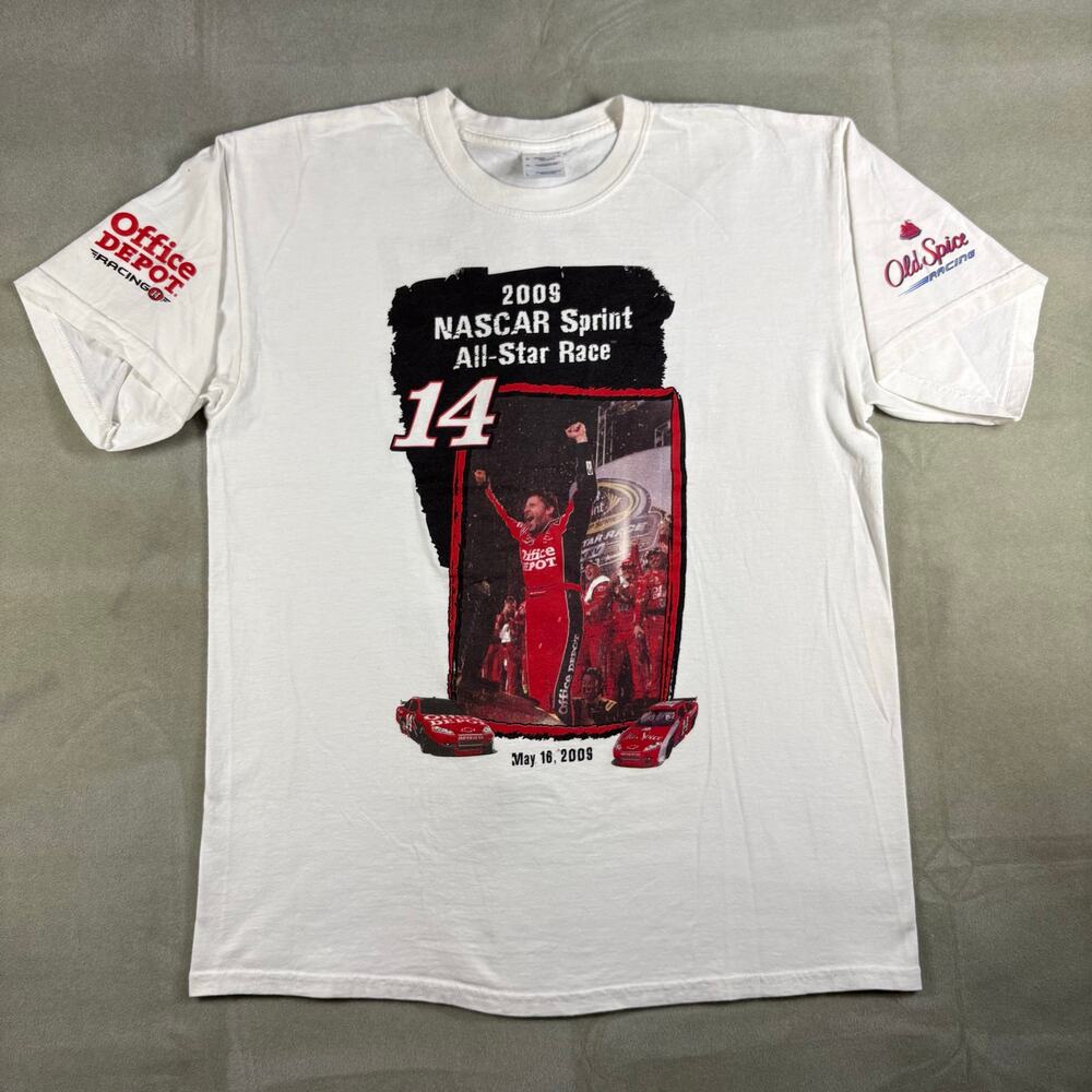 Vintage‎ Tony Stewart 14 NASCAR Sprint All Star Race 2009 T Shirt Large